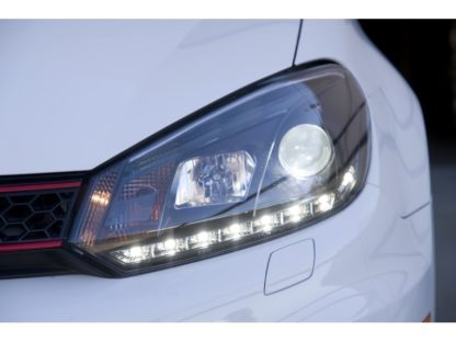 Spyder Volkswagen Golf/GTI 10-13 Projector Headlights Halogen Model- DRL Blk PRO-YD-VG10-DRL-BK - Image 4