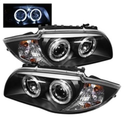 Spyder BMW E87 1-Series 08-11 Projector Headlights LED Halo Black High H1 Low H7 PRO-YD-BMWE87-HL-BK - Image 2