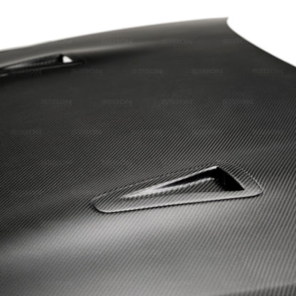 Seibon 09-10 Nissan Skyline R35 GT-R OEM-Dry Carbon Fiber Hood - Image 4