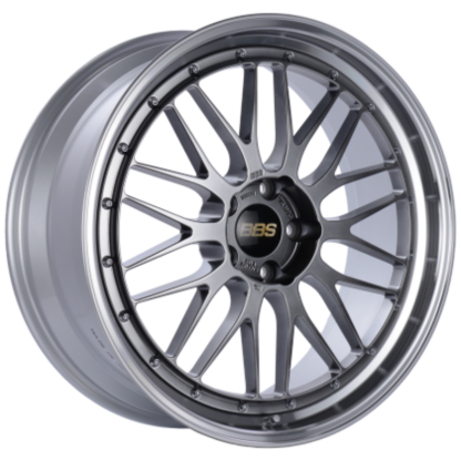 BBS LM 17x7.5 4x100 ET40 Diamond Black Center / Diamond Cut Lip Wheel -70mm PFS/Clip Required