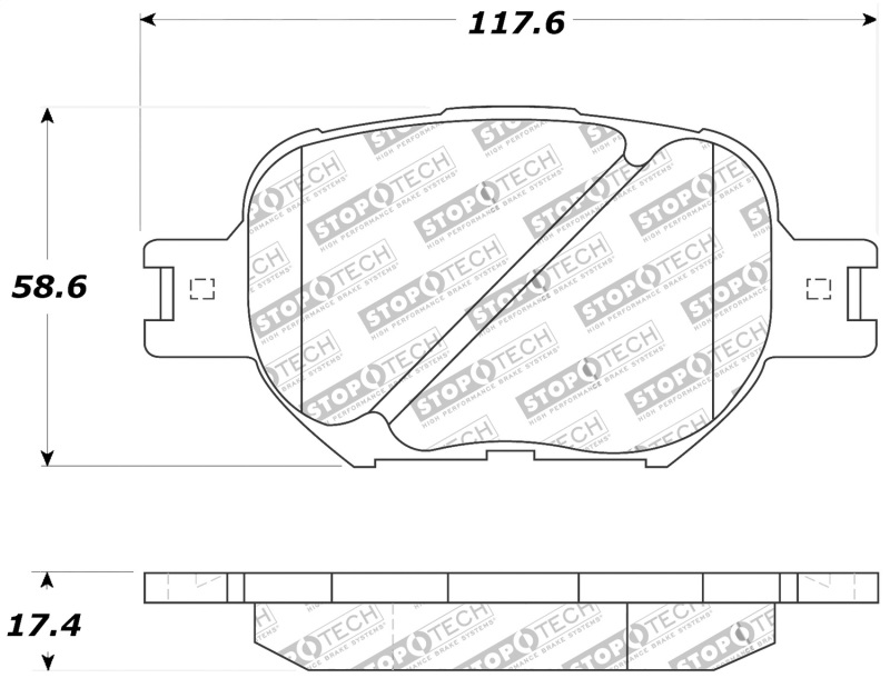 StopTech Performance 05-08 Scion tC/ 01-05 Celica GT/ 00-05 Celica GT-S Front Brake Pads - Image 2
