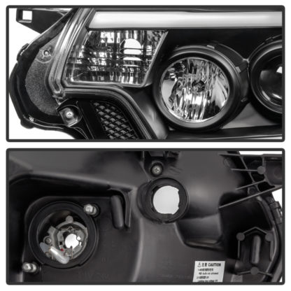 Spyder Toyota Tacoma 12-15 Projector Headlights Light Bar DRL Black PRO-YD-TT12-LBDRL-BK - Image 4