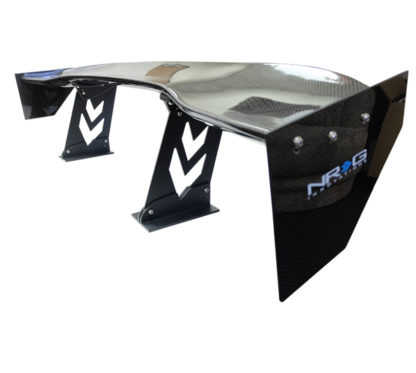 NRG Carbon Fiber Spoiler - Universal (59in.) NRG Logo Large End Plates - Image 2