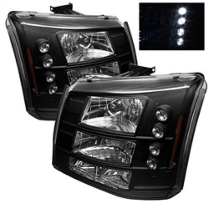 Spyder Chevy Silverado 1500/2500 03-06 Bumper Lights Crystal Headlights Blk HD-YD-CS03-1PC-AM-BK - Image 2