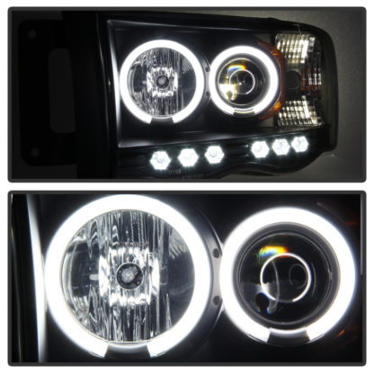 Spyder Dodge Ram 1500 02-05 03-05 Projector Headlights CCFL Halo LED Blk Smke PRO-YD-DR02-CCFL-BSM - Image 8