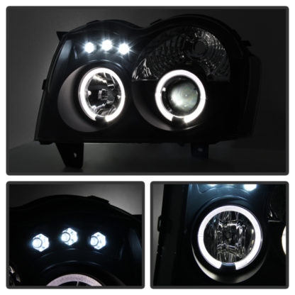 Spyder Jeep Grand Cherokee 05-07 Projector Headlights LED Halo LED Blk Smke PRO-YD-JGC05-HL-BSM - Image 7