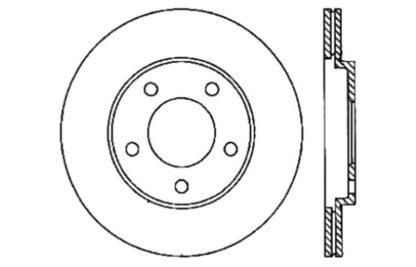 StopTech 05-10 Ford Mustang V6/4.0L / GT V8/4.6L Cross Drilled Left Rear Rotor - Image 2