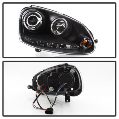 Spyder Volkswagen GTI 06-09/Jetta 06-09 Halogen Model Only - LED Halo DRL Black PRO-YD-VG06-HL-BK - Image 4