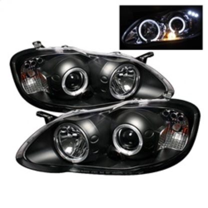 Spyder Toyota Corolla 03-08 Projector Headlights LED Halo- LED Blk - Low H1 PRO-YD-TC03-HL-BK - Image 2