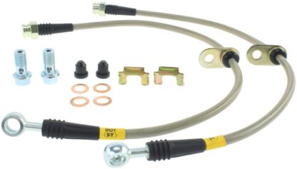 StopTech 02-05 WRX Stainless Steel Front Brake Lines - Image 3