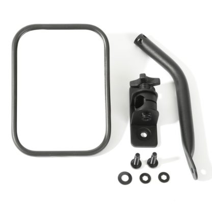 Rugged Ridge 97-18 Jeep Wrangler Textured Black Rectangluar Quick Release Mirror Kit - Image 2