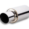 Vibrant TPV Turbo Round Muffler (17in Long) with 4in Round Tip Angle Cut - 3in inlet I.D. - Image 2