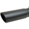 Gibson Rolled Edge Angle-Cut Tip - 4in OD/3.5in Inlet/12in Length - Black Ceramic
