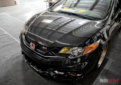 Seibon 2014+ Honda Civic OEM Style Carbon Fiber Hood - Image 5