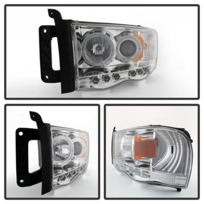 Spyder Dodge Ram 1500 02-05/Ram 2500 03-05 Projector Headlights LED Halo LED Chrm PRO-YD-DR02-HL-C - Image 4