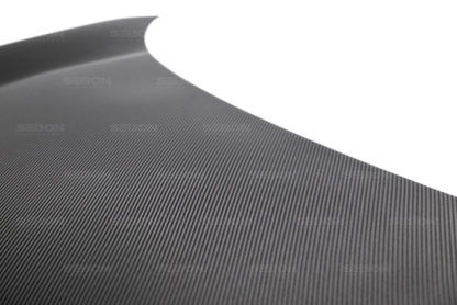 Seibon 2016-2017 Honda Civic Coupe/Sedan/Hatchback OEM Style Carbon Fiber Hood - Image 5