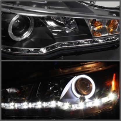 Spyder Mitsubishi Lancer/EVO-10 08-14 Projector Xenon/HID- LED Halo DRL Blk PRO-YD-ML08-HID-DRL-BK - Image 7