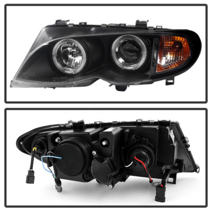 Spyder BMW E46 3-Series 02-05 4DR Projector Headlights 1PC LED Halo Blk PRO-YD-BMWE4602-4D-AM-BK - Image 3