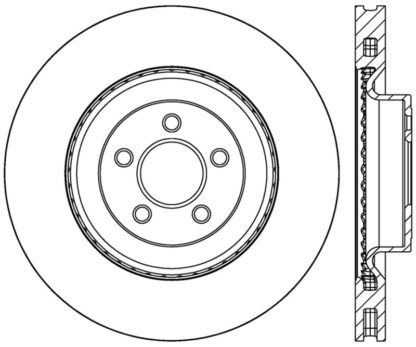 StopTech 2015 Ford Mustang GT w/ Brembo Brakes Left Front Slotted Brake Rotor