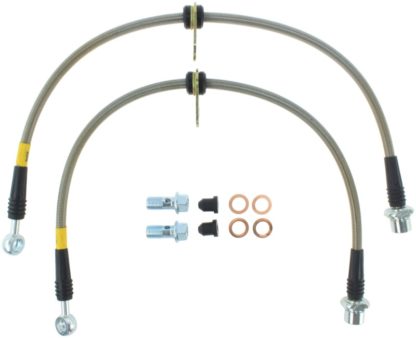 StopTech 02-12 Toyota Camry Coupe/Sedan / 04-08 Solara Front Stainless Steel Brake Lines - Image 4