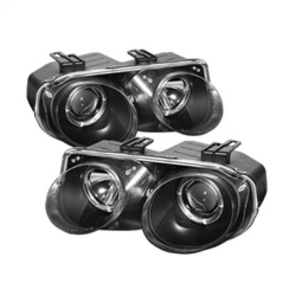 Spyder Acura Integra 98-01 Projector Headlights LED Halo -Black High H1 Low 9006 PRO-YD-AI98-HL-BK - Image 2