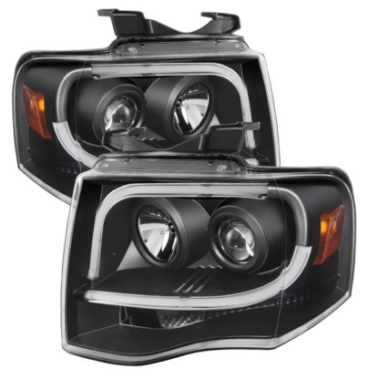 Spyder Ford Expedition 07-13 Projector Headlights Light Tube DRL Blk PRO-YD-FE07-LTDRL-BK - Image 3