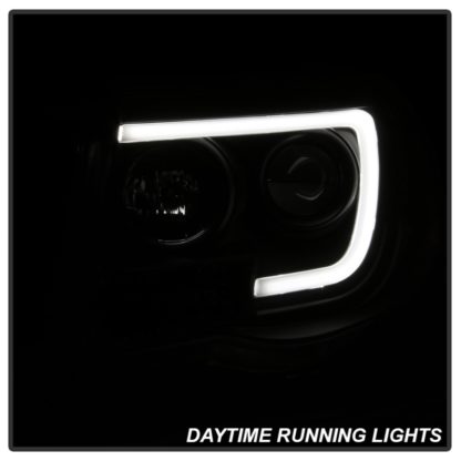 Spyder 05-11 Toyota Tacoma Ver 2 Proj Headlights - Light Bar DRL - Black Smoke PRO-YD-TT05V2-LB-BSM - Image 4