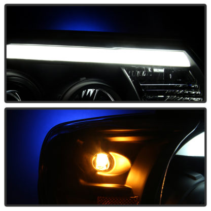 Spyder Toyota Tacoma 12-15 Projector Headlights Light Bar DRL Black PRO-YD-TT12-LBDRL-BK - Image 8