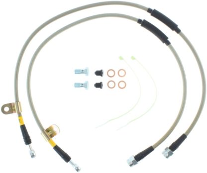 StopTech 00-06 Suburban 2500 2WD / 03-06 4WD / 03-07 Hummer H2 Stainless Steel Front Brake Line Kit - Image 4