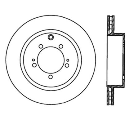 StopTech Power Slot 03-06 Evo 8 & 9 Slotted Left Rear Rotor