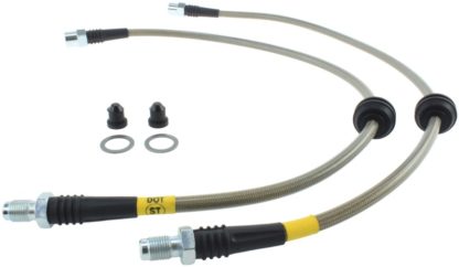 StopTech 08-13 Mini Cooper / 11-14 Mini Countryman Stainless Steel Front Brake Lines - Image 3