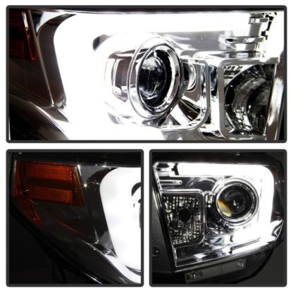 Spyder Toyota Tundra 2014-2016 Projector Headlights Light Bar DRL Chrome PRO-YD-TTU14-DRL-C - Image 8