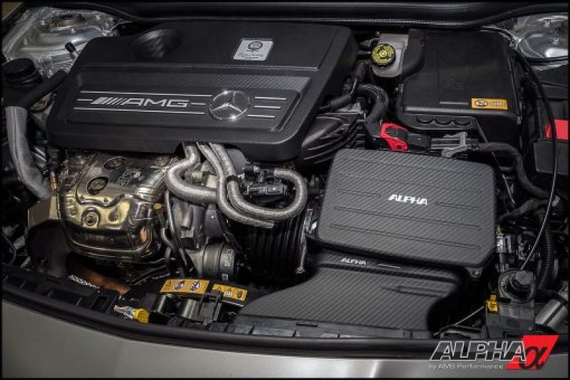 AMS Performance 14-18 Mercedes-Benz CLA 45 AMG 2.0T Alpha Cold Air intake w/Carbon Fiber Lid & Duct - Image 3