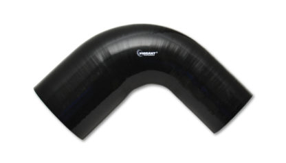 Vibrant 4 Ply Reinforced Silicone 90 degree Transition Elbow 2in I.D. x 2.5in I.D. 90 deg. Elbow BLK - Image 2