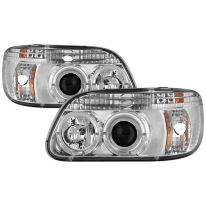 Spyder Ford Explorer 95-01 1PC Projector Headlights LED Halo Chrm PRO-YD-FEXP95-HL-1PC-C - Image 2