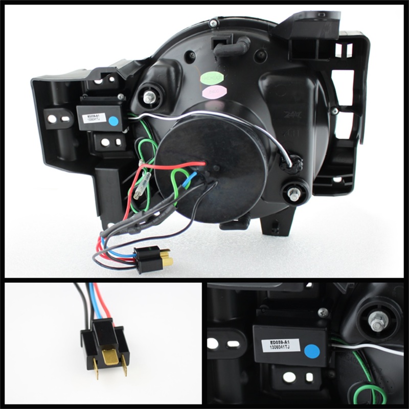 Spyder Toyota FJ Cruiser 07-14 Projector Halogen Model- 3D DRL LED Blk PRO-YD-TFJ07-3DDRL-BK - Image 8