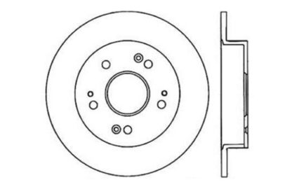 StopTech 06-07 Acura CSX (Canada) / 06-09 Honda Civic / 97-01 Prelude Drilled Right Rear Rotor - Image 2