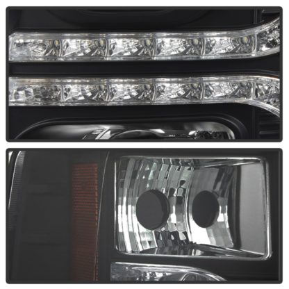 Spyder Chevy Silverado 1500 07-13 V2 Projector Headlights - LED DRL - Black PRO-YD-CS07V2-DRL-BK - Image 5