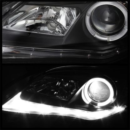 Spyder Toyota Corolla 11-13 Projector Headlights Halogen Model Only - DRL LED Blk PRO-YD-TC11-DRL-BK - Image 7