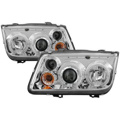 Spyder Volkswagen Jetta 99-05 Projector HeadlightsLED Halo Chrm PRO-YD-VJ99-HL-C - Image 2