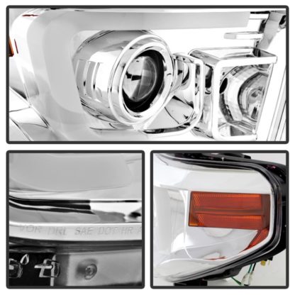 Spyder Toyota Tundra 2014-2016 Projector Headlights Light Bar DRL Chrome PRO-YD-TTU14-DRL-C - Image 6