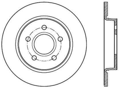 StopTech 13 Ford Focus ST Slotted Left Rear Rotor - Image 2