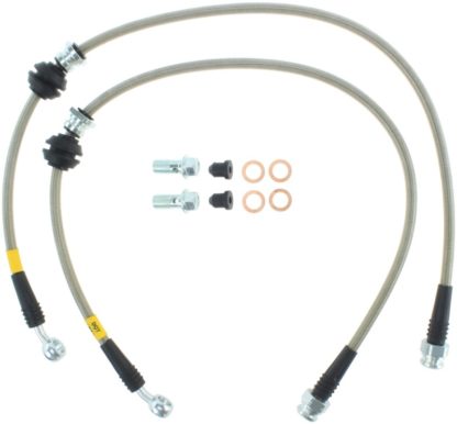 StopTech 08-10 Mitsubishi Lancer Stainless Steel Front Brake Lines - Image 4