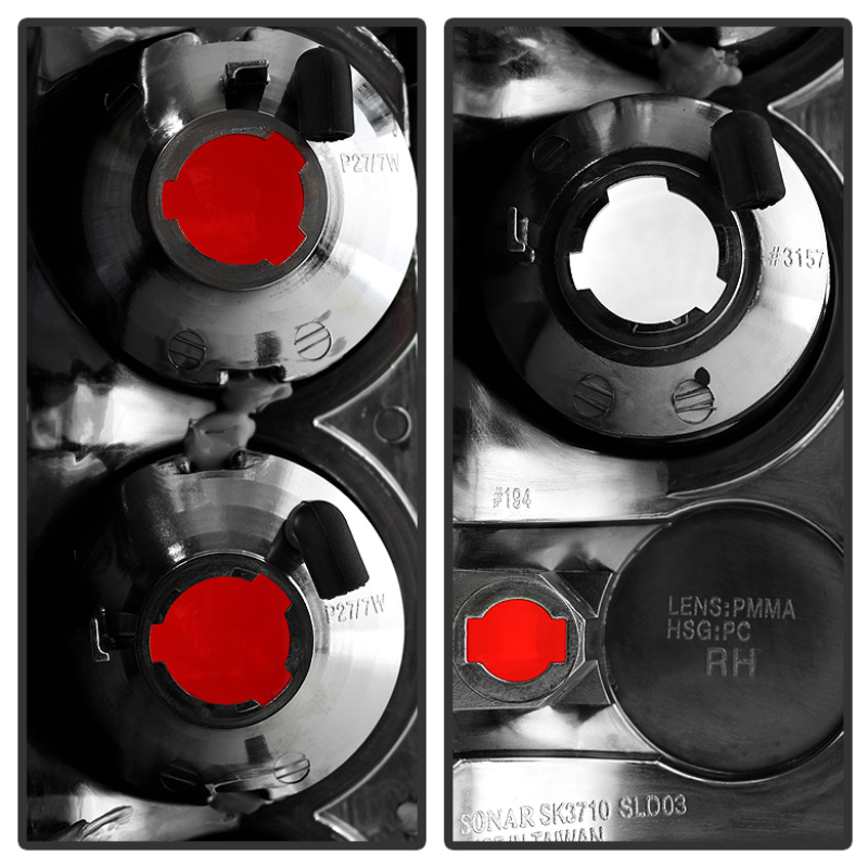 Spyder Chevy Silverado 1500 03-06 (Does Not Fit Stepside)Euro Style Tail Lights Chrm ALT-YD-CS03-C - Image 5