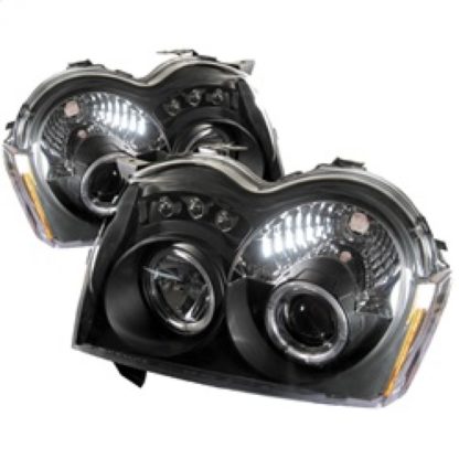 Spyder Jeep Grand Cherokee 05-07 Projector Headlights LED Halo LED Blk Low 9006 PRO-YD-JGC05-HL-BK - Image 2