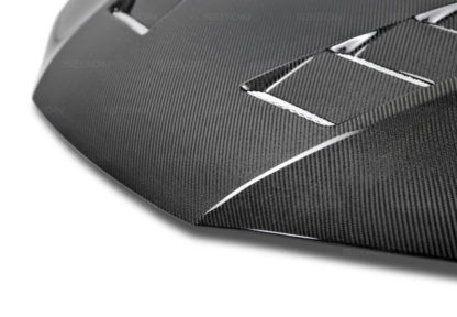 Seibon 14-15 Honda Civic 2dr TS-Style Carbon Fiber Hood - Image 4