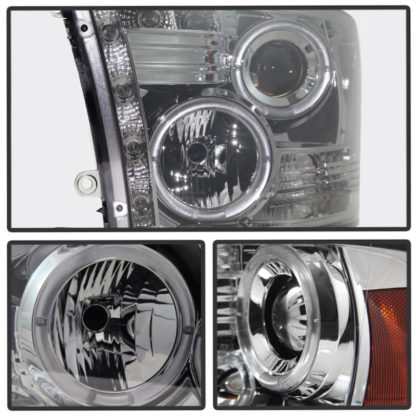 Spyder Dodge Ram 1500 09-14 10-14 Projector Headlights Halogen- LED Halo LED- Smke PRO-YD-DR09-HL-SM - Image 10