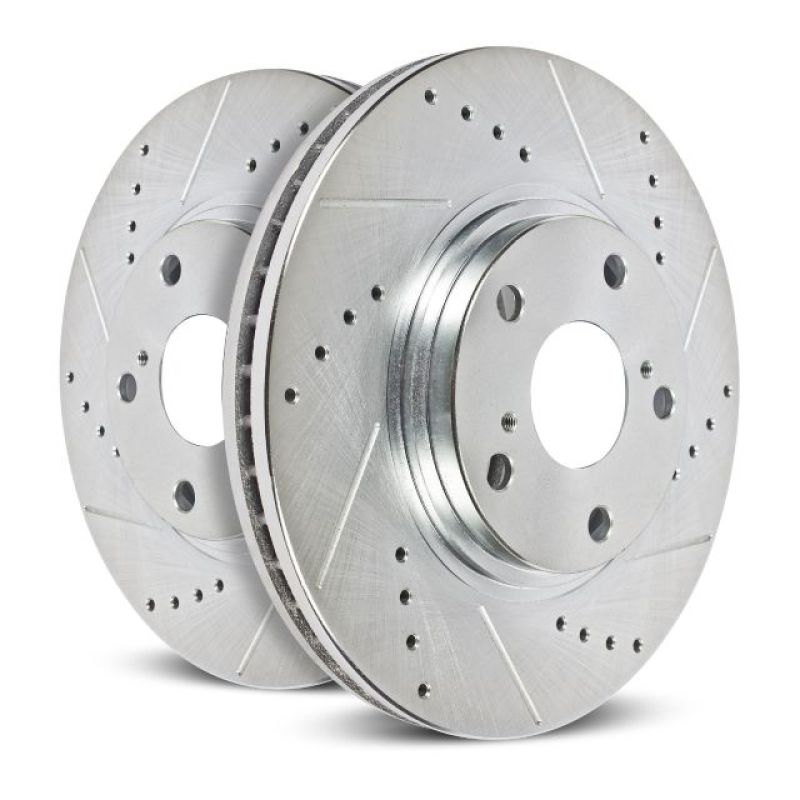Power Stop 05-06 Saab 9-2X Front Evolution Drilled & Slotted Rotors - Pair - Image 2