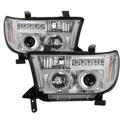 Spyder Toyota Tundra 07-13 Projector Headlights LED Halo LED Chrm PRO-YD-TTU07-HL-C - Image 2