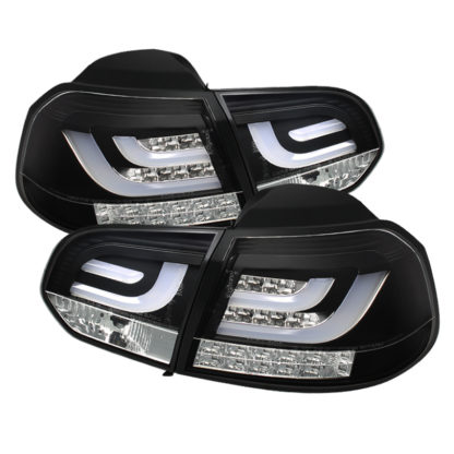 Spyder Volkswagen Golf/GTI 10-13 G2 Type With Light Bar LED Tail Lights Black ALT-YD-VG10-LED-G2-BK - Image 2